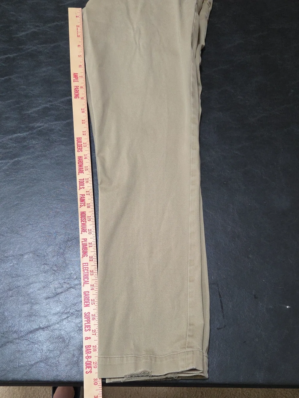 Banana Republic Aiden Slim Fit Chino Pants Khaki 32x32 Preowned Frayed Hem